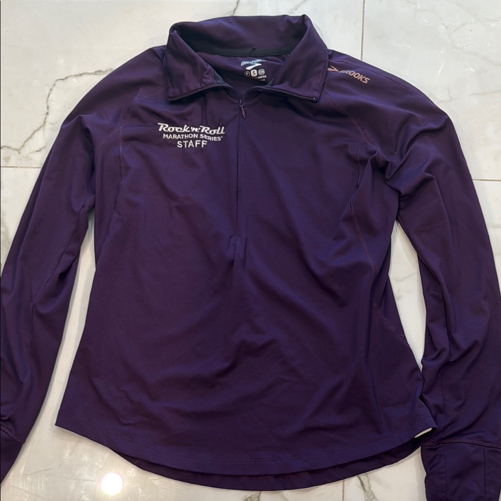 Brooks Women's Purple Half Zip Top